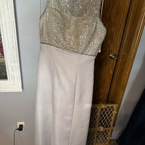 Sherri Hill Silver Sequin Dress